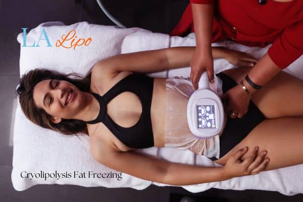 woman getting cryolipolysis Chester