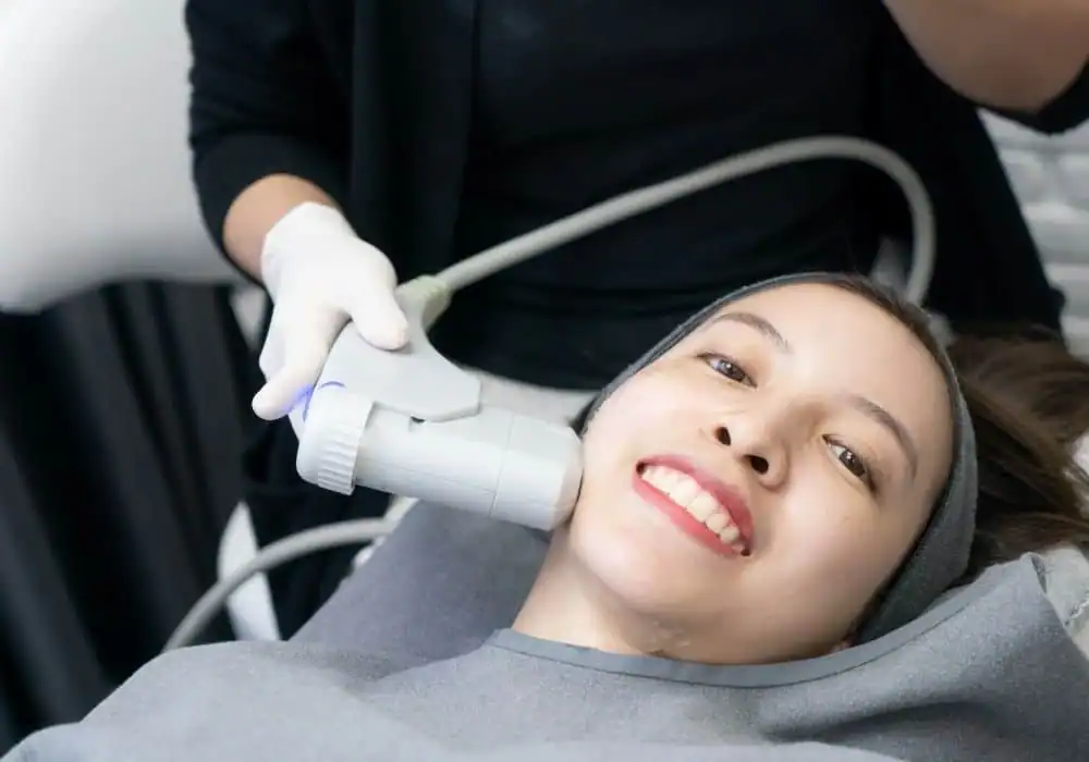 HIFU treatment Chester in progress