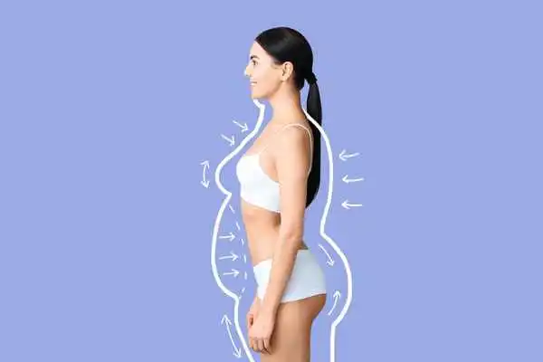 image of woman experiencing fat reduction treatment Chester