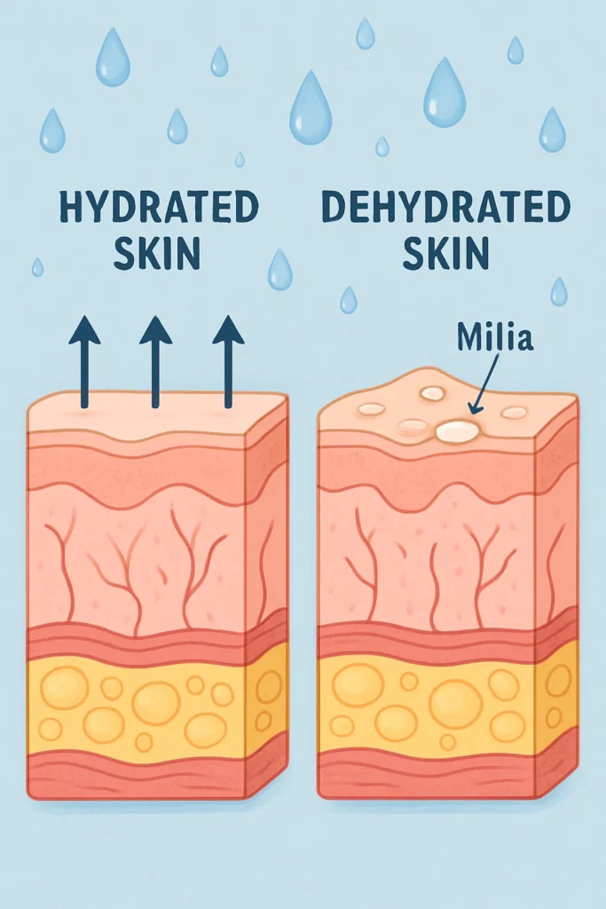 The importance of hydration and milia production Chester