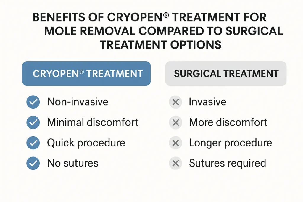 Benefits of facial mole removal Chester - call our team today to book a consultation