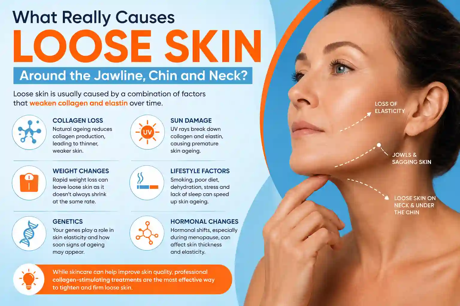 What Really Causes Loose Skin Around the Jawline, Chin and Neck Chester?